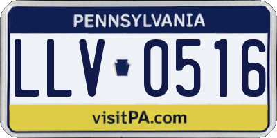 PA license plate LLV0516