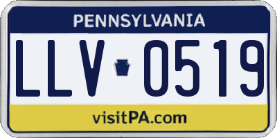 PA license plate LLV0519