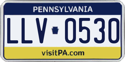 PA license plate LLV0530