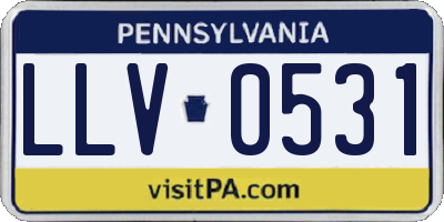 PA license plate LLV0531