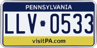 PA license plate LLV0533