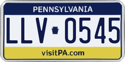 PA license plate LLV0545