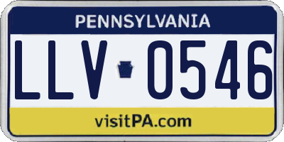 PA license plate LLV0546