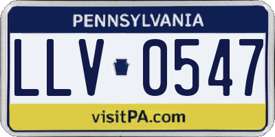 PA license plate LLV0547