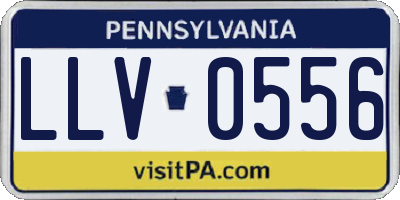 PA license plate LLV0556
