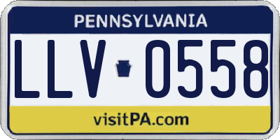 PA license plate LLV0558