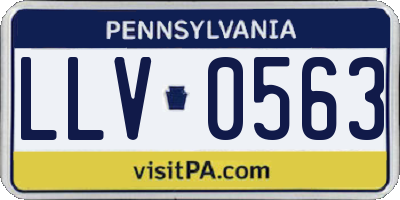 PA license plate LLV0563