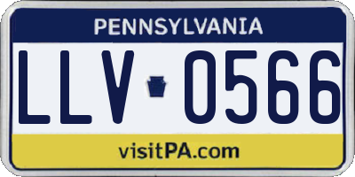 PA license plate LLV0566