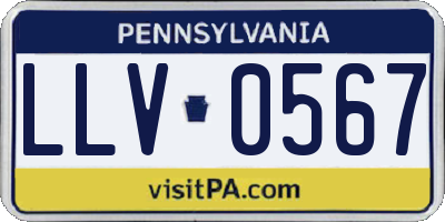 PA license plate LLV0567