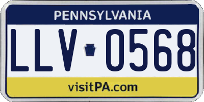 PA license plate LLV0568
