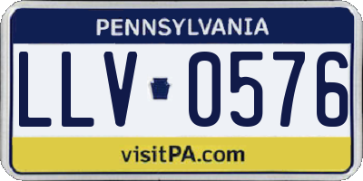 PA license plate LLV0576