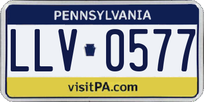 PA license plate LLV0577