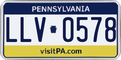 PA license plate LLV0578