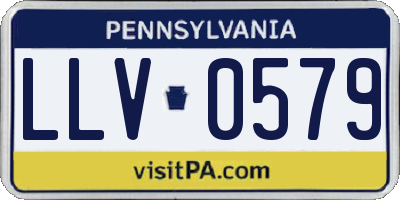 PA license plate LLV0579