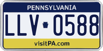 PA license plate LLV0588