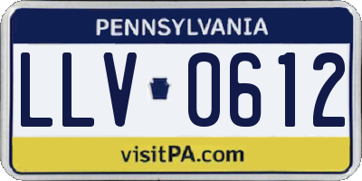PA license plate LLV0612