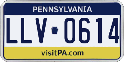 PA license plate LLV0614