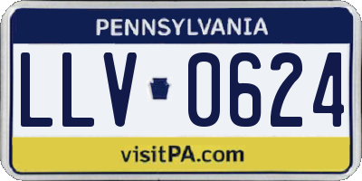 PA license plate LLV0624