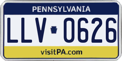 PA license plate LLV0626