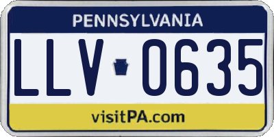 PA license plate LLV0635