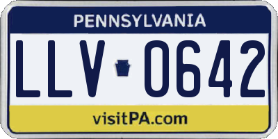 PA license plate LLV0642