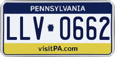 PA license plate LLV0662