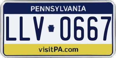 PA license plate LLV0667