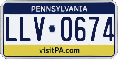 PA license plate LLV0674