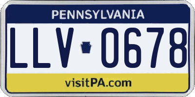 PA license plate LLV0678
