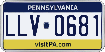 PA license plate LLV0681