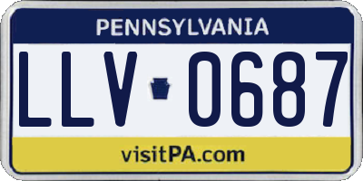 PA license plate LLV0687