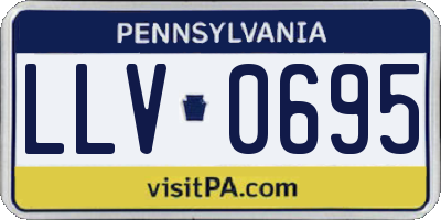 PA license plate LLV0695