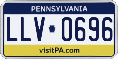 PA license plate LLV0696