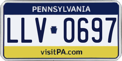 PA license plate LLV0697