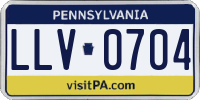 PA license plate LLV0704