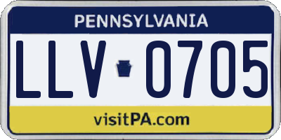 PA license plate LLV0705