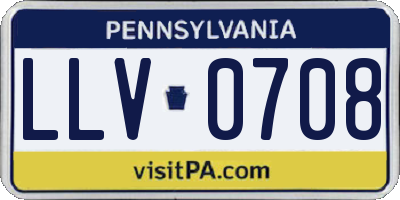 PA license plate LLV0708