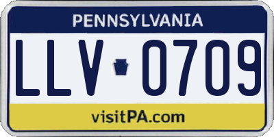 PA license plate LLV0709