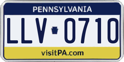 PA license plate LLV0710