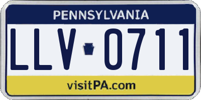 PA license plate LLV0711
