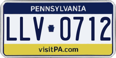 PA license plate LLV0712