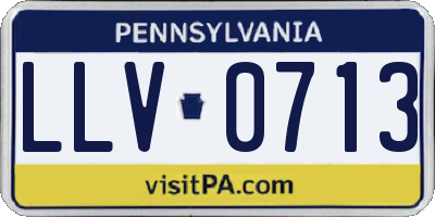 PA license plate LLV0713