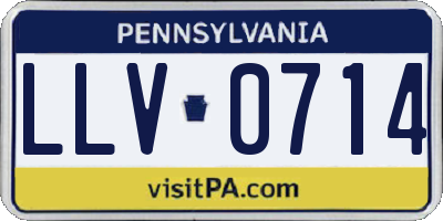 PA license plate LLV0714