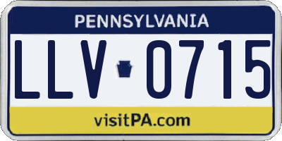 PA license plate LLV0715