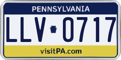 PA license plate LLV0717