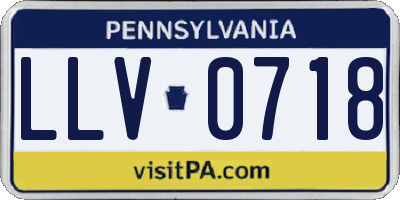 PA license plate LLV0718