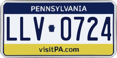 PA license plate LLV0724