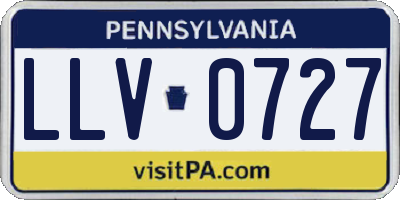 PA license plate LLV0727
