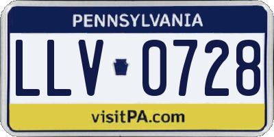 PA license plate LLV0728