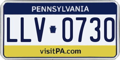 PA license plate LLV0730
